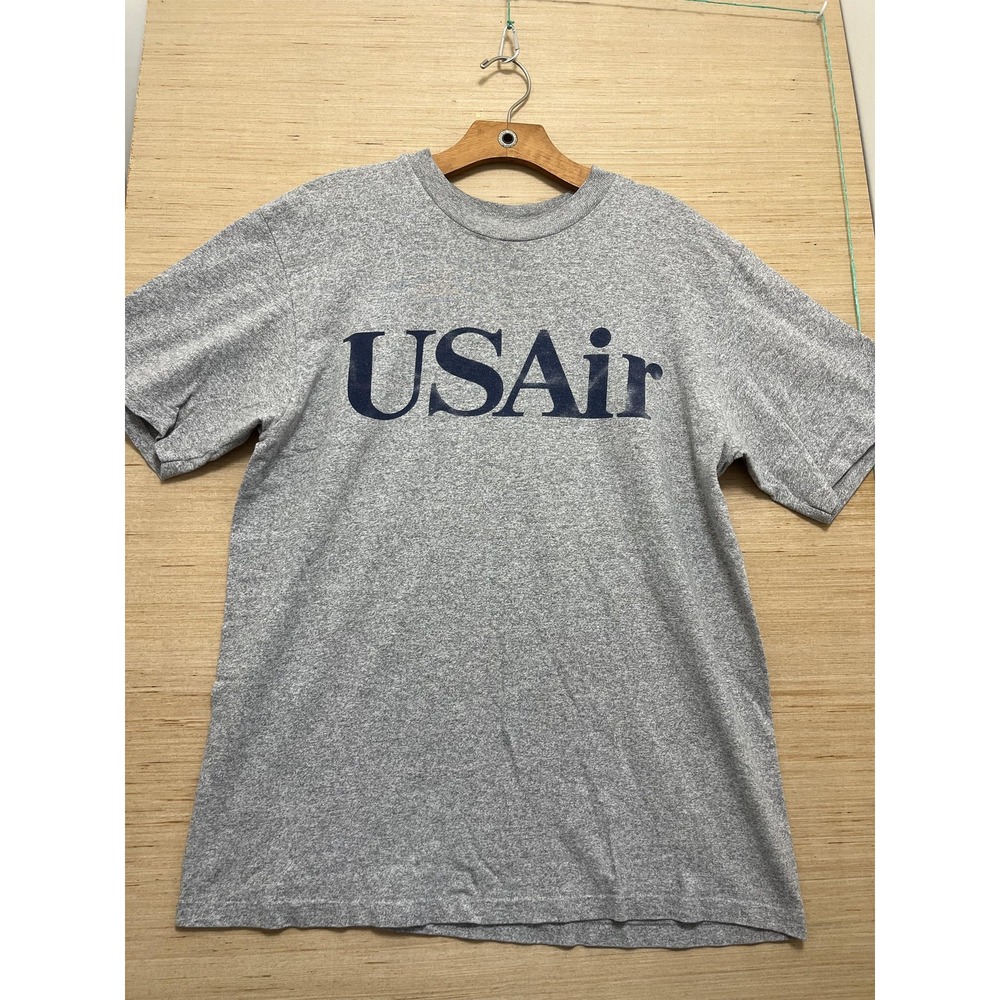 Vintage USAir Shirt Mens Large The Cotton Exchange Airline‎ Tee 90s USA